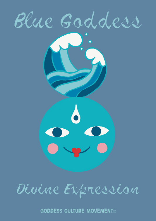 A3 Poster – Blue Goddess: Divine Expression