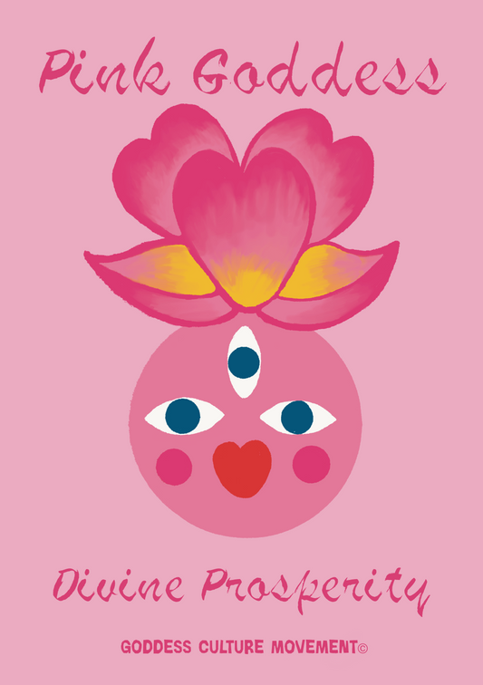 A3 Poster – Pink Goddess: Divine Prosperity