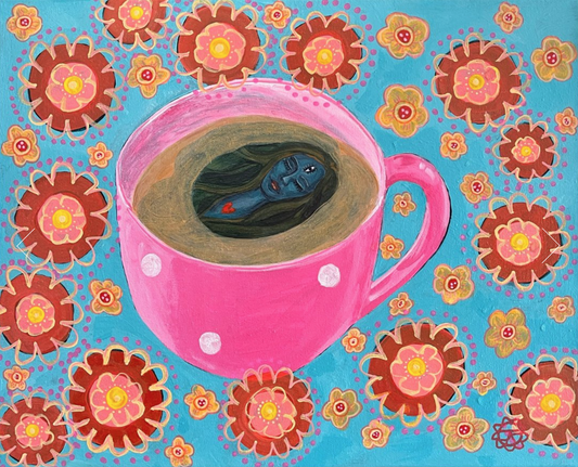 Maa Meditating in Tea