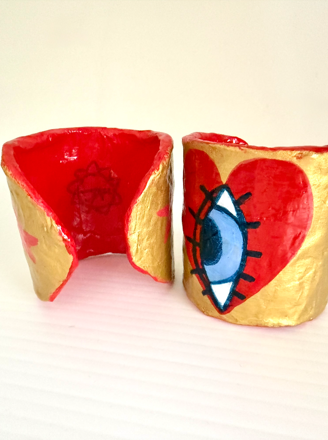 Eye of the Heart Cuffs (Gold Pair)