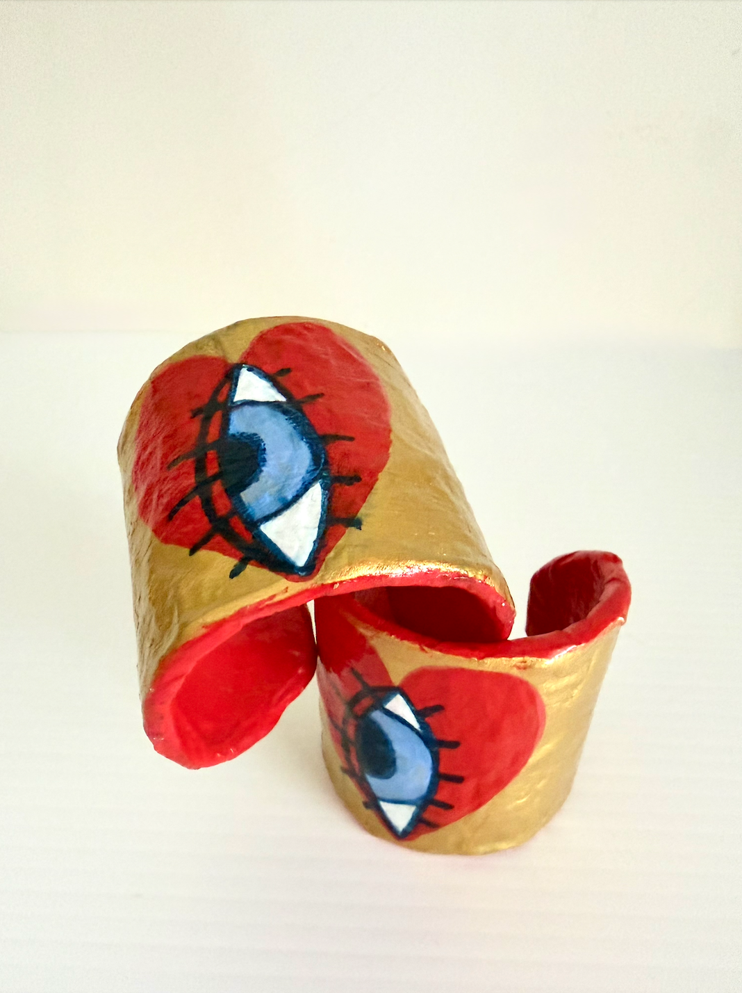 Eye of the Heart Cuffs (Gold Pair)
