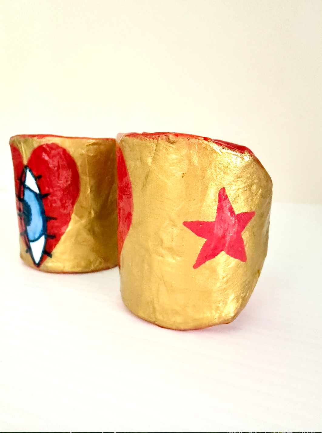 Eye of the Heart Cuffs (Gold Pair)