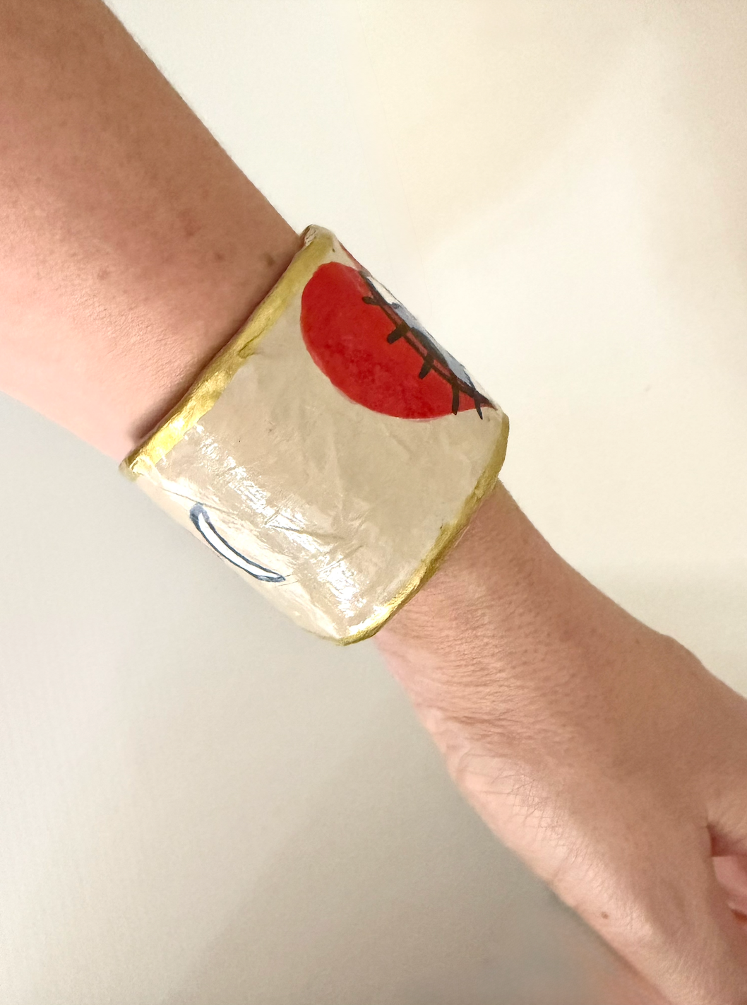 Eye of the Heart Cuffs (Ghost Gum Pair)