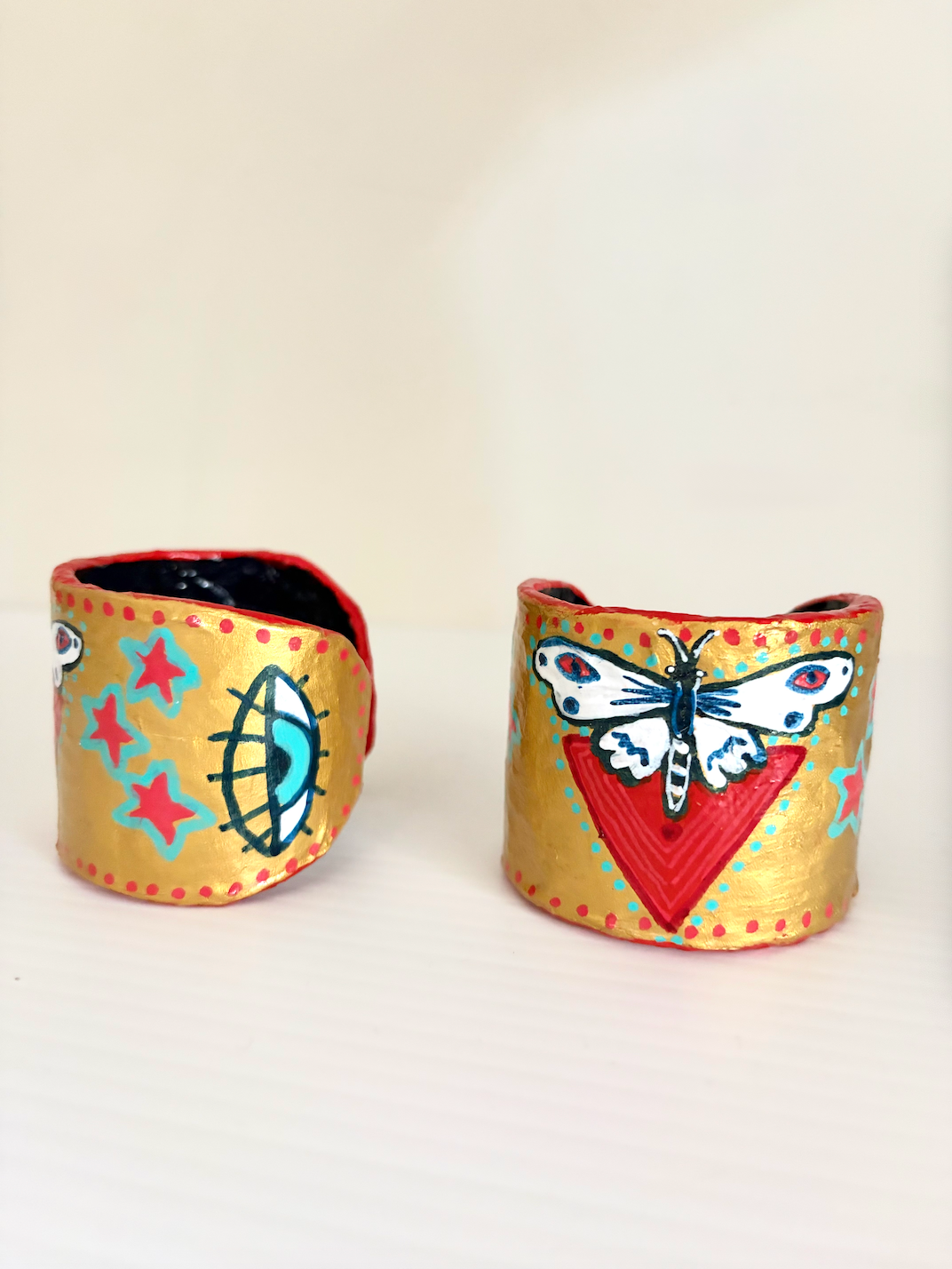 Goddess Kali Gold Cuffs (Pair)