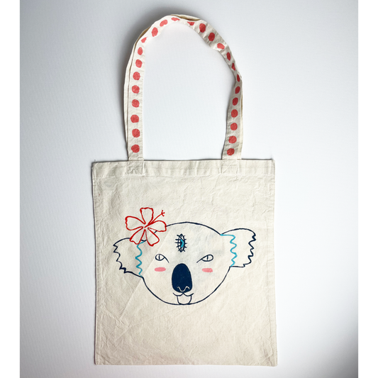 Hand-Painted Tote Bag – Mystic Koala Mamma